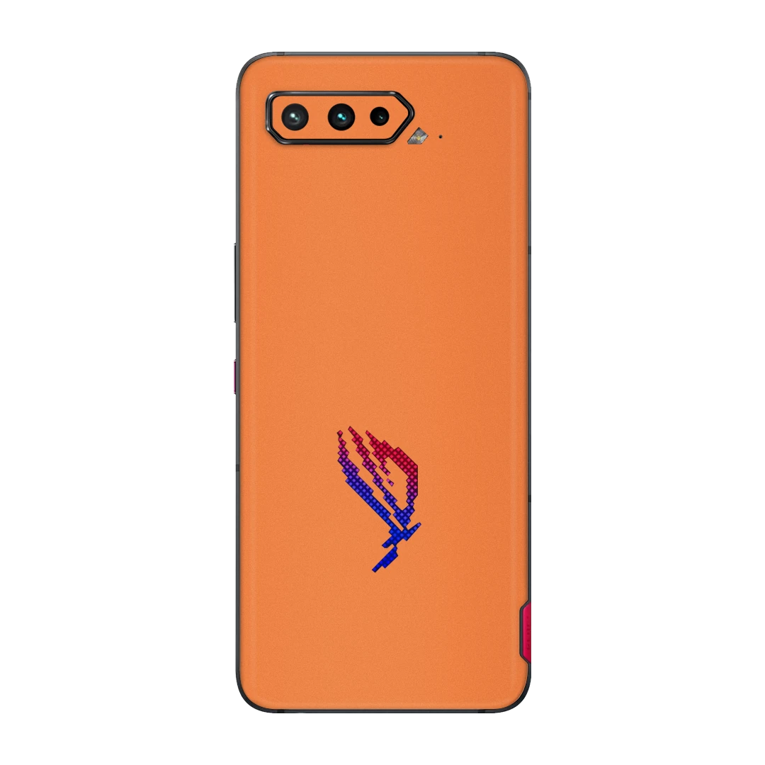 asus rog phone 5 cosmic orange mobile skins & wraps