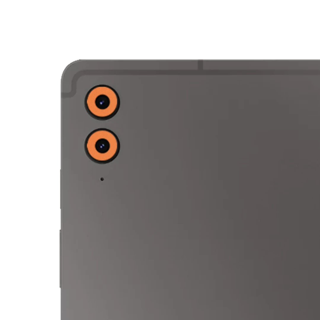 samsung galaxy tab s9 fe plus camera cosmic orange mobile skins & wraps