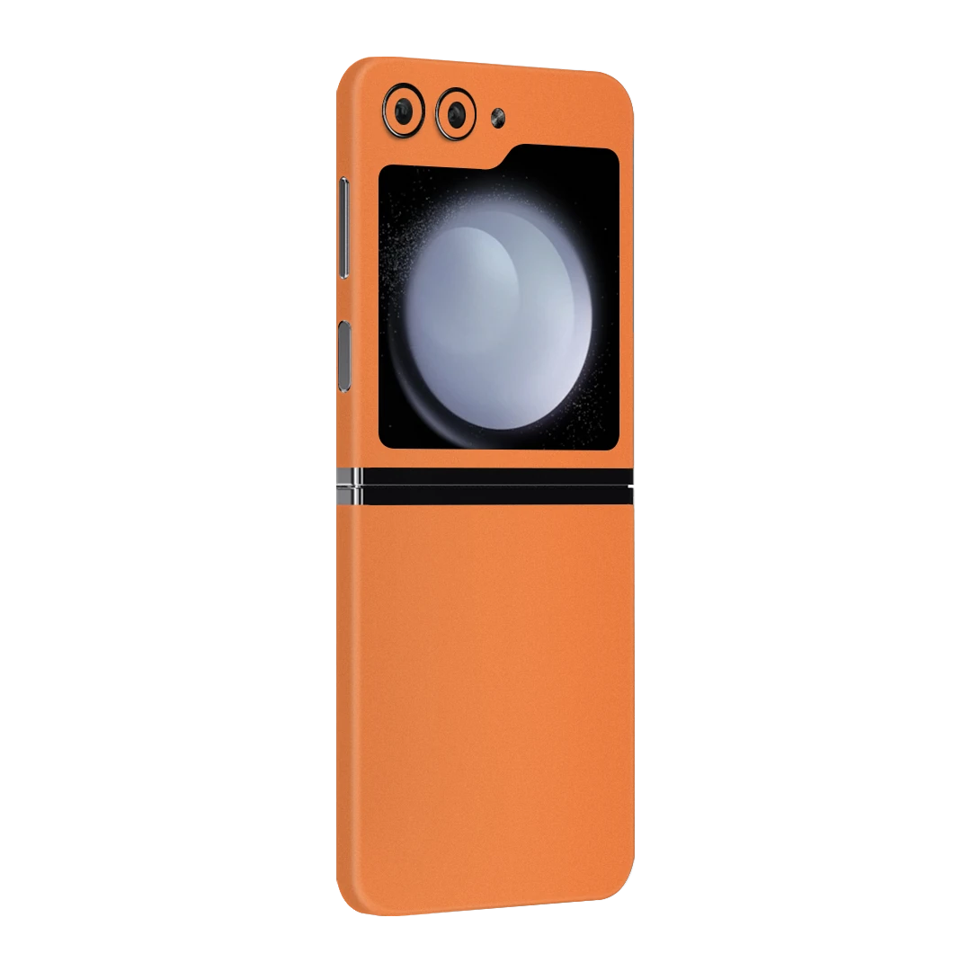 galaxy z flip 5 cosmic orange mobile skins & wraps