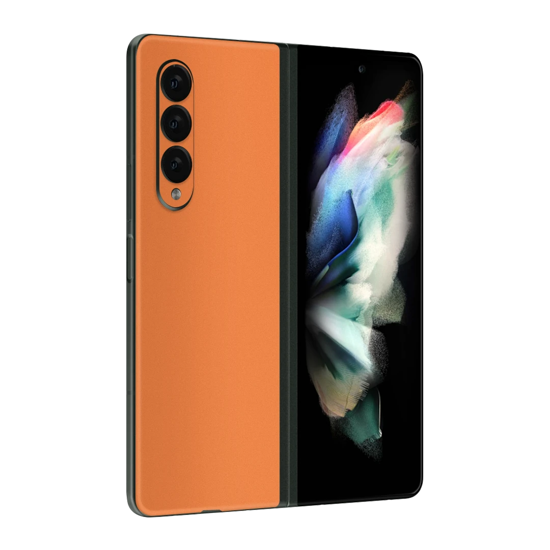 galaxy z fold 3 cosmic orange mobile skins & wraps