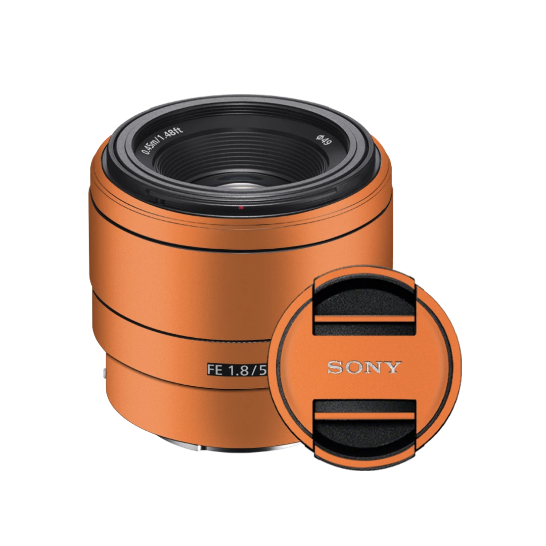 sony e 50 mm f1.8 oss (sel50f18) cosmic orange mobile skins & wraps